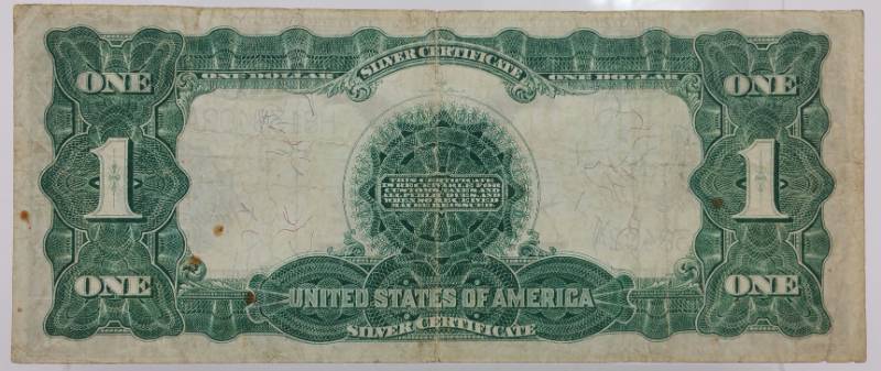 lot 511 image: 1899 Black Eagle Large Note Silver Certificate Currency