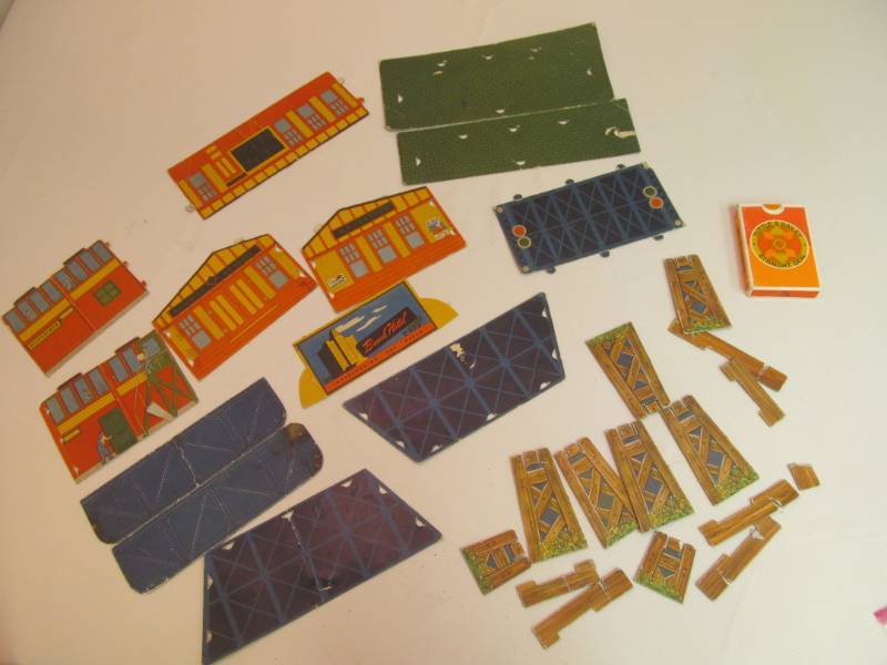 lot 162 image: Vintage paper cut out village