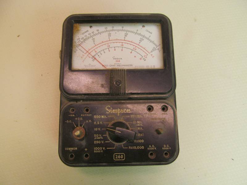 lot 164 image: Vintage Simpson Volt-OHM Meter #260