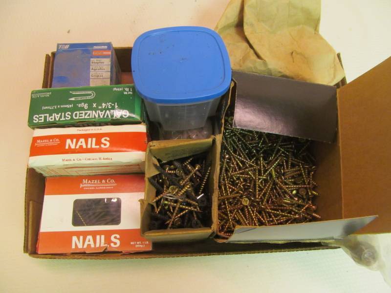 lot 192 image: Group of fasteners, nails, screws