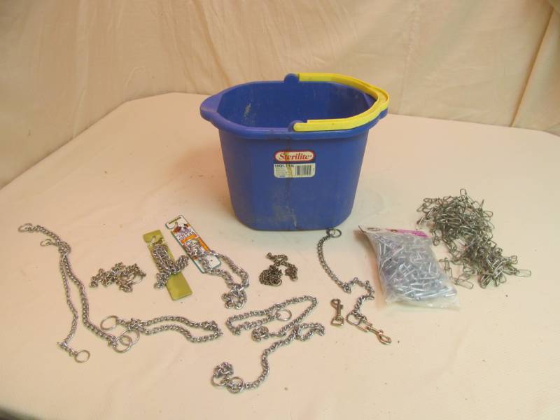 lot 216 image: Washing bucket dog chains