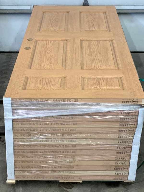 Pallet Of (15) Six-Panel Commercial Wood Doors