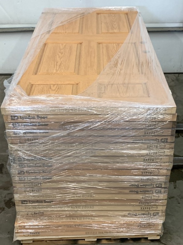 Pallet Of (20) Six-Panel Commercial Wood Doors