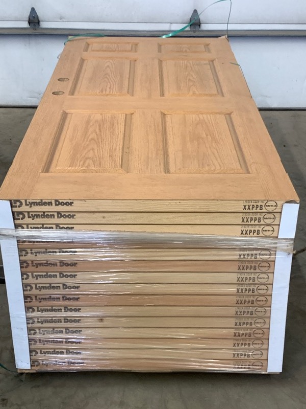 Pallet Of (15) Six-Panel Commercial Wood Doors