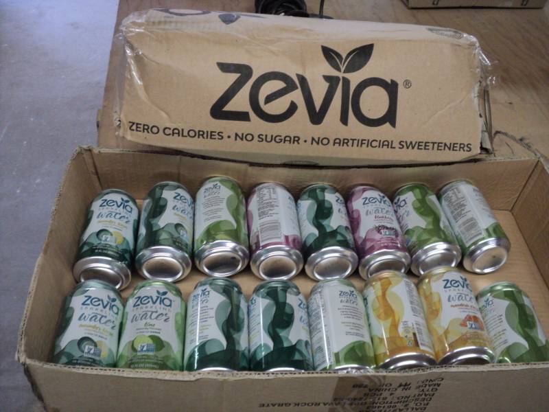 40 Cans Zevia Sparkling Water...