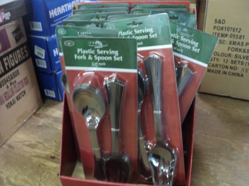 12 Sets of Plastic Serving Fork and...