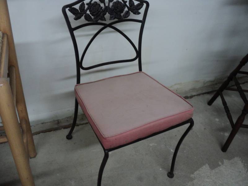 1 Iron Chair with Cushion...