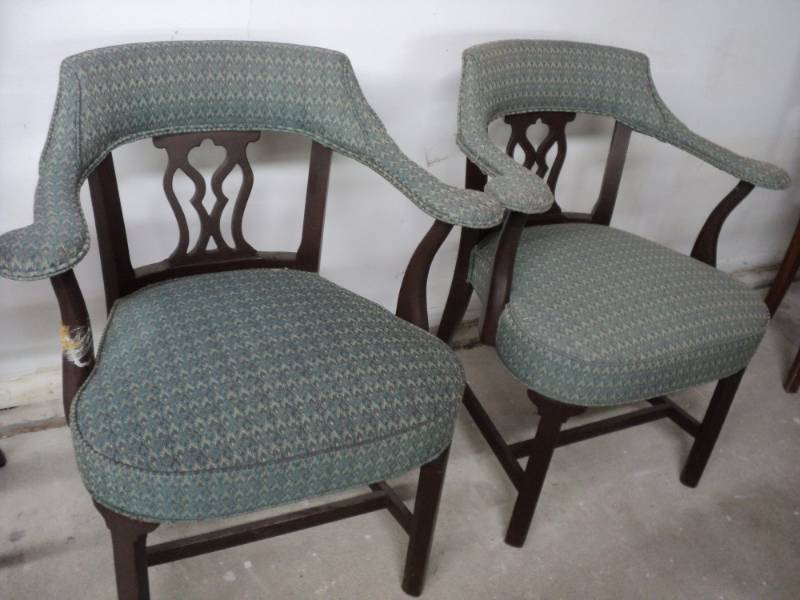 2 Chairs one has damage...