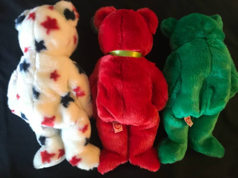 lot 24 image: TY Beanie Buddies Glory, Osito and Erin