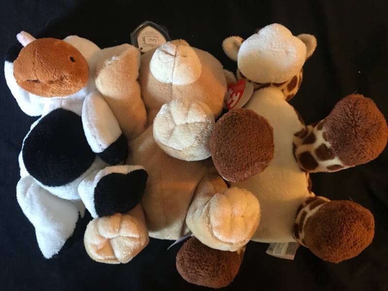 lot 33 image: TY Beanie Pluffies Grazer, Woods and Tip Top