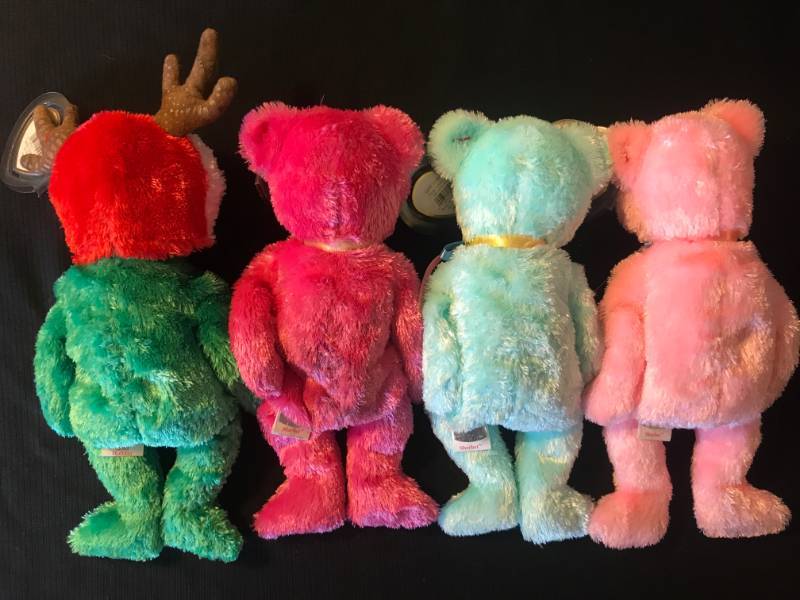 lot 47 image: TY Beanie Babies Holiday Teddy, Sherbet, Sherbet, and Sherbet