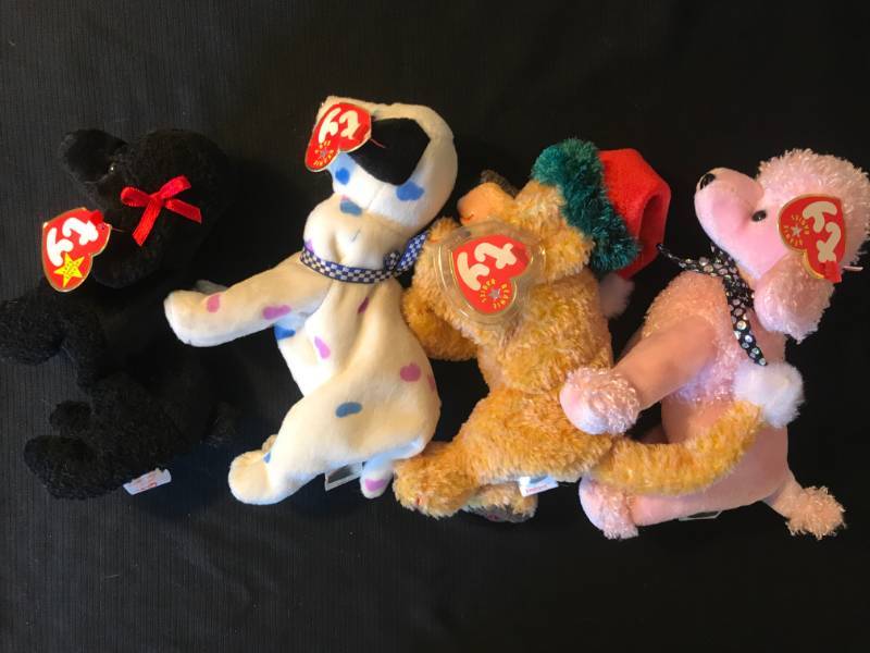 lot 72 image: TY Beanie Babies GiGi, Dizzy, Jinglepup and Brigette
