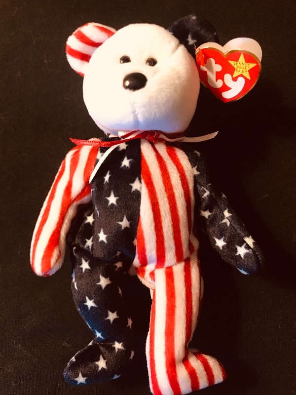lot 8B image: ERROR   RETIRED TY Beanie Baby Spangle