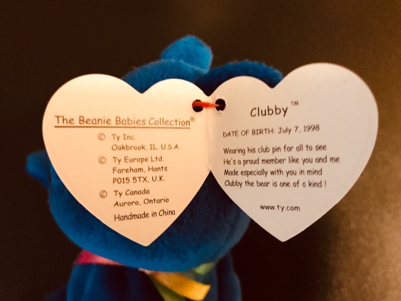 clubby beanie baby july 7 1998