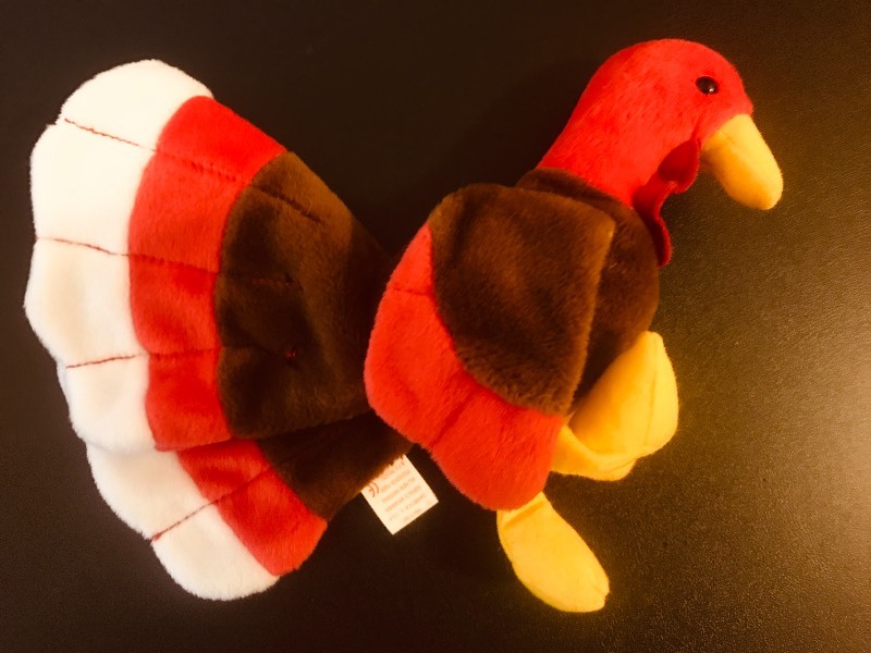 lot 3B image: ULTRA ERROR TY Beanie Baby Gobbles