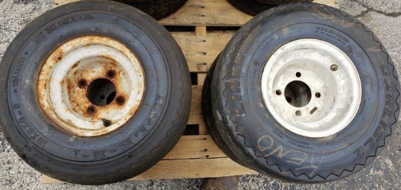 lot 111 image: Set of 4 Foamed Filled Tires - 18 x 8.50-8