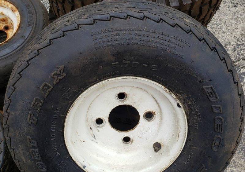 lot 112 image: Set of 5 Foam Filled Tires - 5.7-8