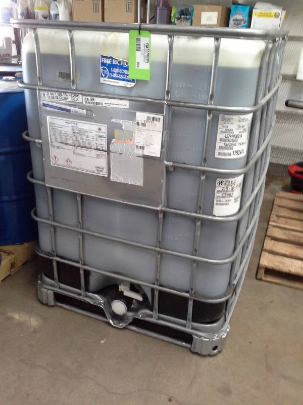 lot 504 image: 330 Gallons of Houghton International Inc. Hocut 797-E Metalworking Fluid - Water Soluble Fluid 330-Gallon Plastic Tank
