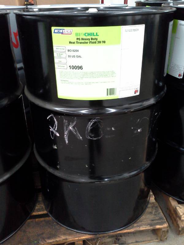 lot 518 image: One Drum of Kost USA Biochill PG Heavy Duty Heat Transfer Fluid 3070 55-Gallon
