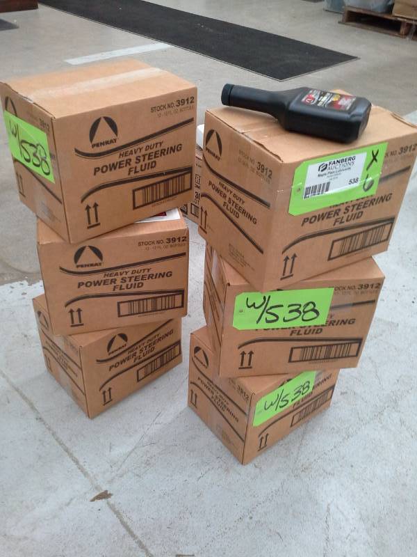 lot 538 image: 6 Cases of Penray Performance Heavy Duty Power Steering Fluid 12oz.