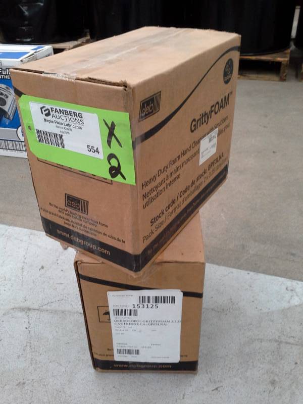 lot 554 image: 2 Cases of deb GrittyFoam Heavy Duty Foam Hand Cleaner with Scrubbers 3.25lit