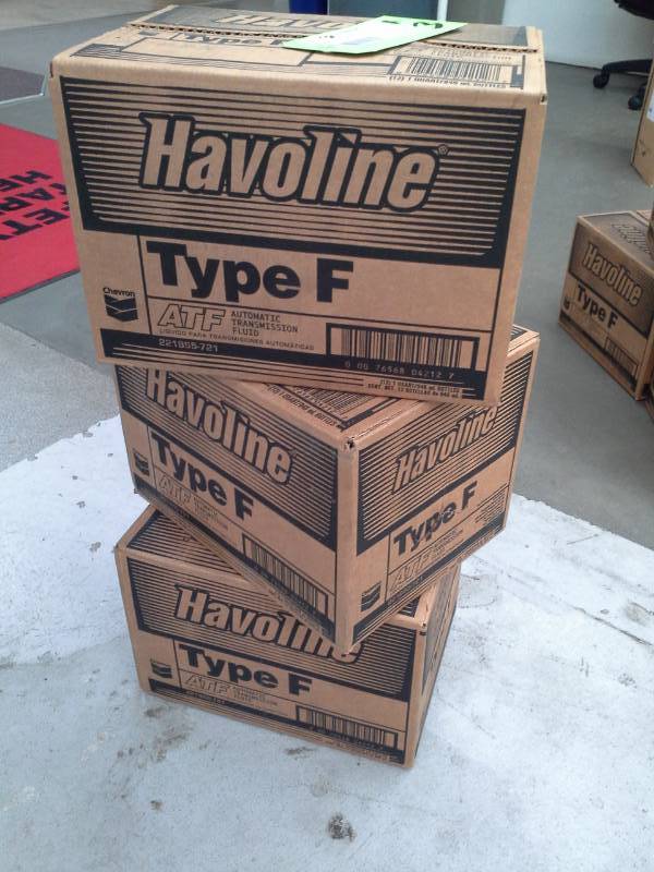 lot 591 image: 3 Cases of Havoline Type F Automatic Transmission Fluid 1-Quart