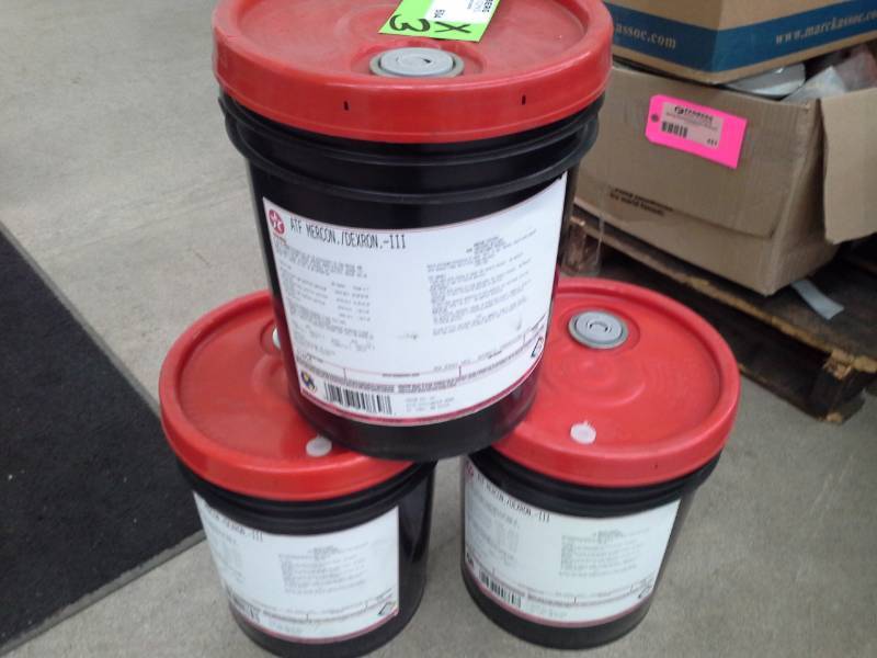 lot 604 image: 3 Pails of Texaco ATF MerconDexron III 5-Gallon