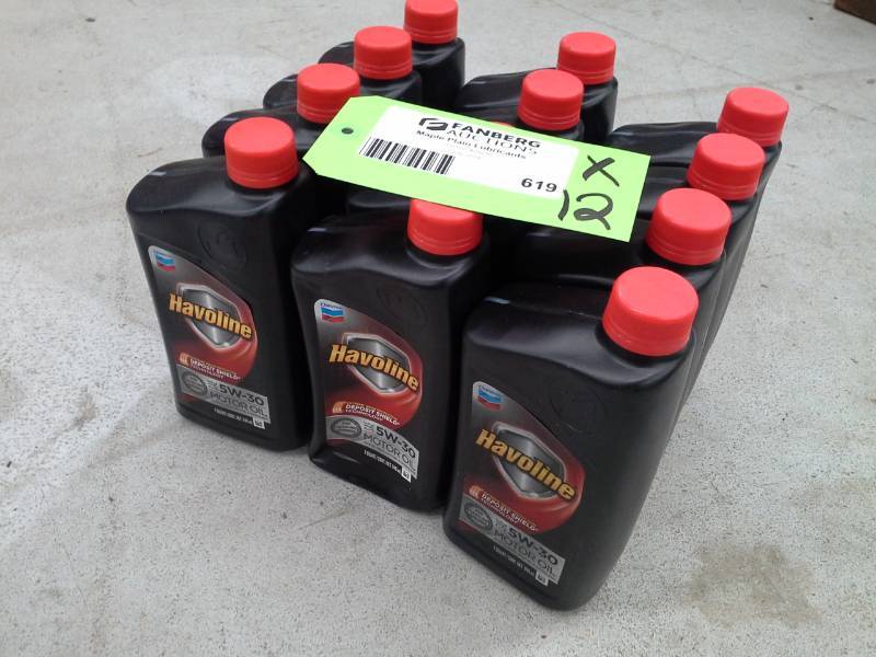 lot 619 image: 12 Bottles of Havoline SAE 5W-30 Motor Oil 1-Quart