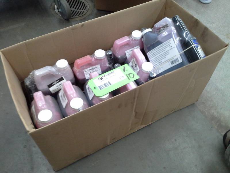 lot 676 image: 10 2-Pack Bottles of Terra Clean Power Steering Fluid and Conditioner - Red 64oz.