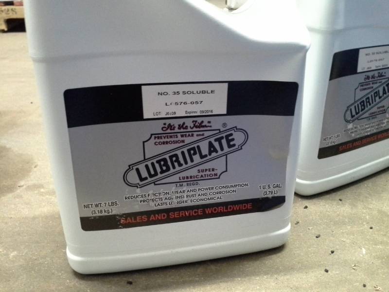 lot 721 image: 2 Bottles of Lubriplate No. 35 Soluble Lubricant 1-Gallon