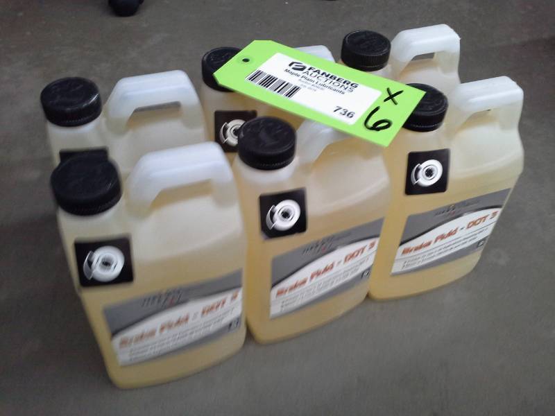 lot 736 image: 6 Bottles of Terra Clean Brake Fluid DOT 3 64oz.