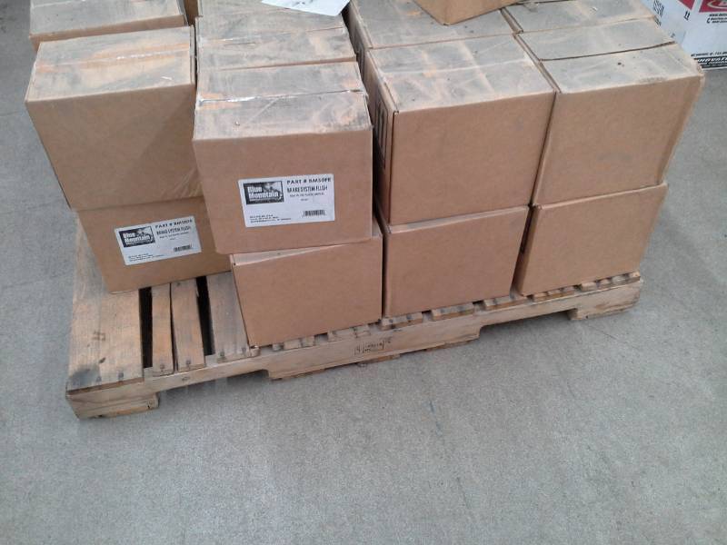 lot 750 image: 12 Cases of Blue Mountain Professional Brake System Flush 64oz.