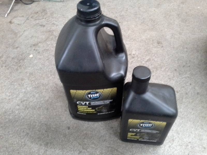 lot 768 image: 2 Bottles of TrueBrand CVT Transmission Fluid 32oz., 1-Gallon