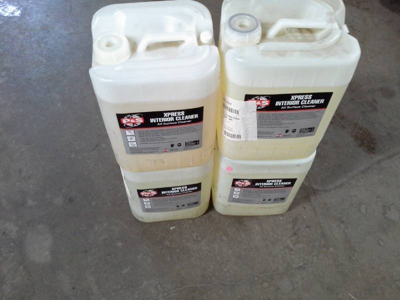 lot 775 image: 4 Pails of P&S Xpress Interior Cleaner All Surface Cleaner 5-Gallon