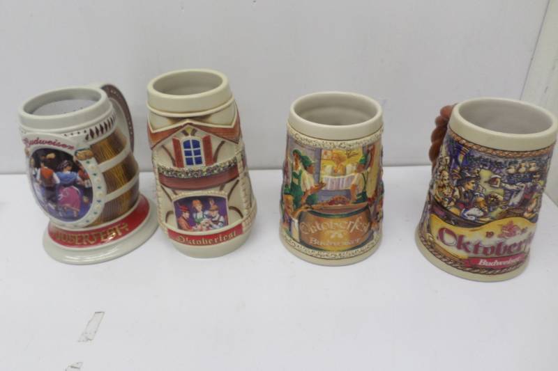 lot 70 image: 4 Budwesier Oktoberfest Steins