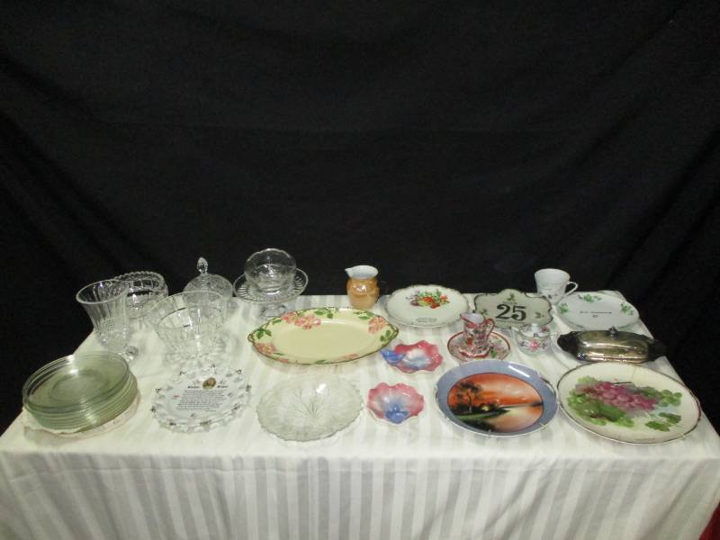 lot 33 image: Misc collector Plates, Cups, Anniversary Stuff, Crystal Dishes, Royal Copley and More