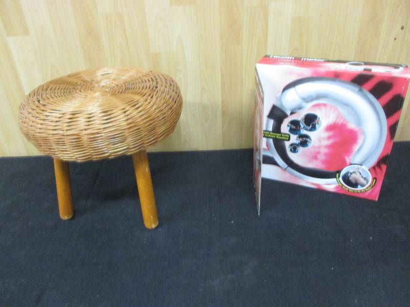 lot 86 image: Stool, healthometer (massage thing)