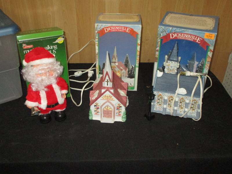 lot 152 image: Christmas village and Santa