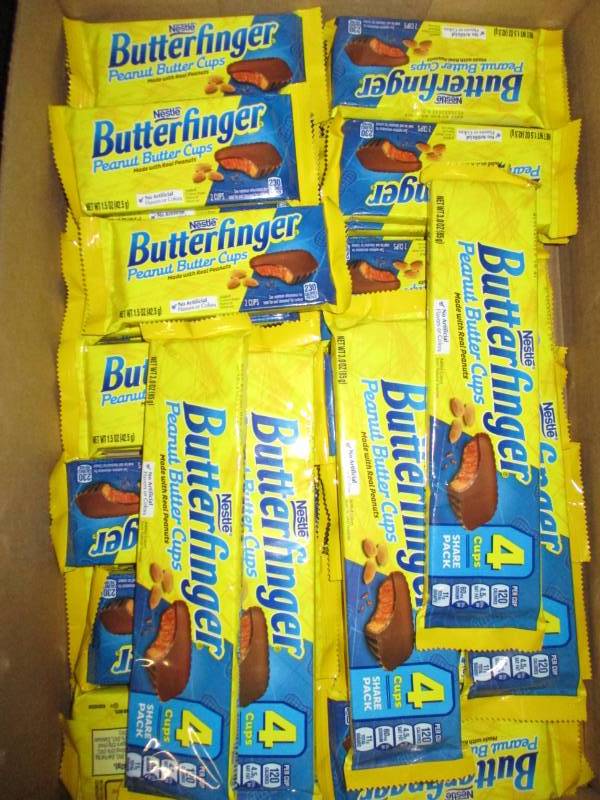 lot 387 image: 38 Butter Finger Peanut Butter Cups