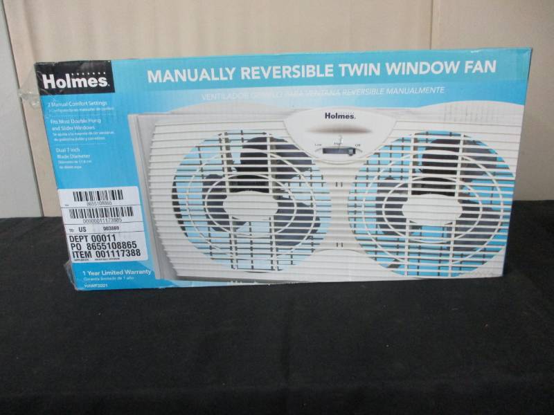 lot 191 image: Manual Reversible Twin Window Fan