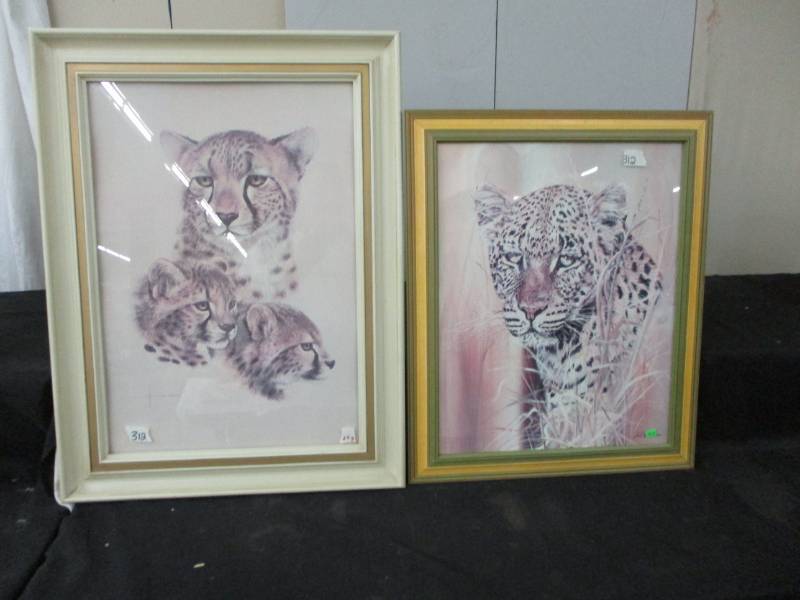 lot 248 image: 3 Cheetahs Picture and Leapard