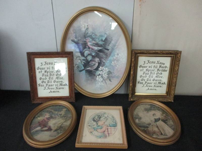 lot 321 image: Vintage Pictures and Old Frames and 2 in a different Language
