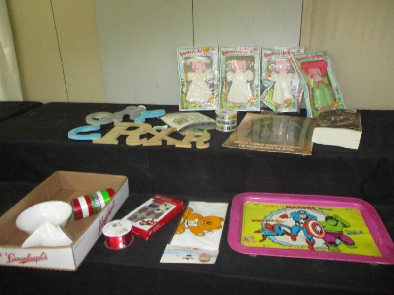 lot 340 image: Letters, Paper Dolls, Marvel Tray, Book and more