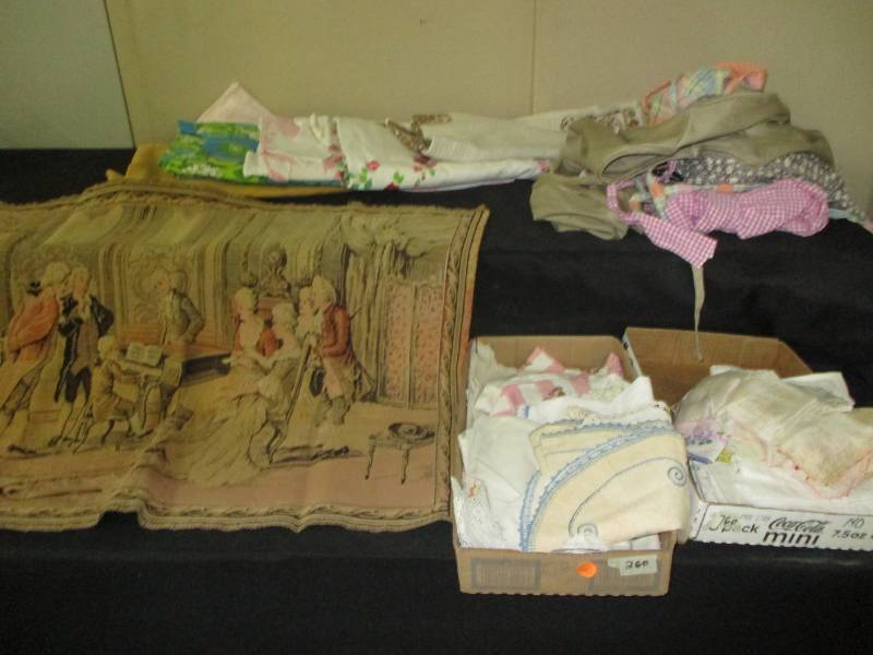 lot 341 image: Linens and Tapestry