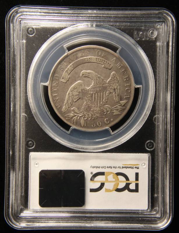 lot 02 image: 1836 US BUST HALF DOLLAR 0-114 LETTERED EDGE VF25 PCGS