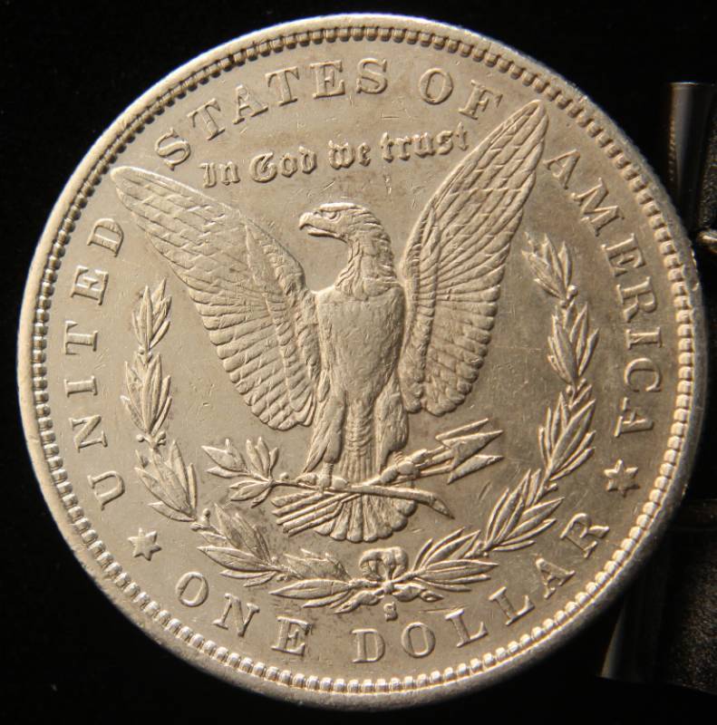 lot 06 image: 1890-S MORGAN SILVER DOLLAR AU