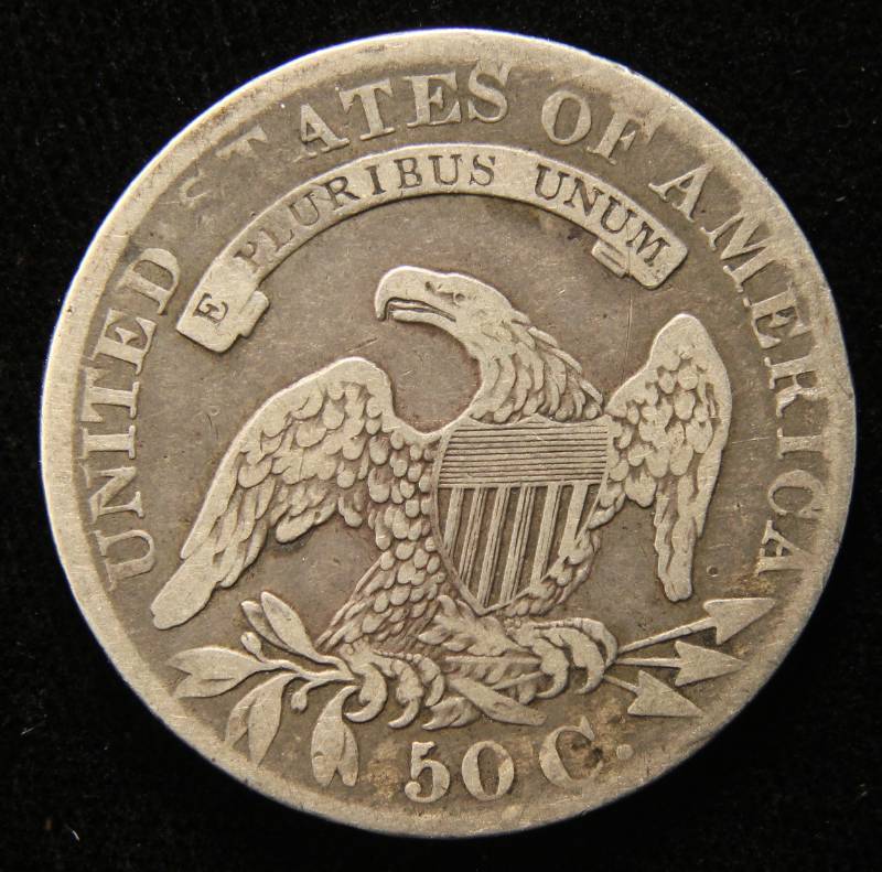 lot 25 image: 1829 US BUST SILVER HALF DOLLAR