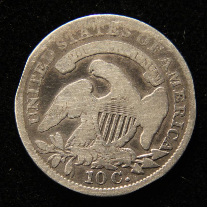 lot 33 image: 1833 US BUST SILVER DIME