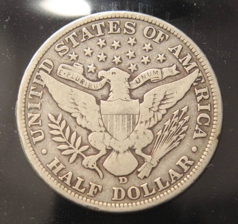 lot 41 image: 1906-D BARBER SILVER HALF DOLLAR