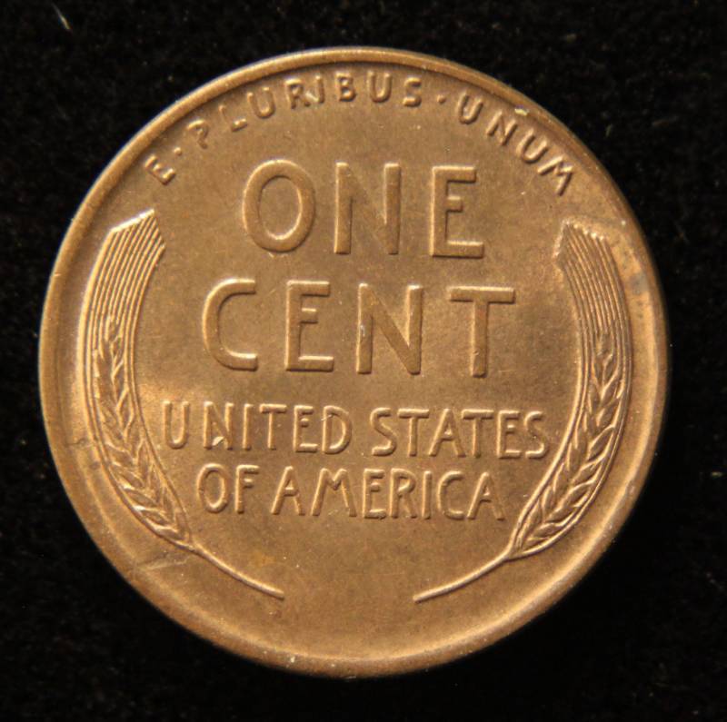 lot 46 image: 1912 US WHEAT CENT BU-UNC RED sharp coin